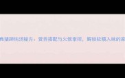 10种经典猪蹄炖汤秘方营养搭配与火候掌控解锁软糯入味的家常美味