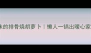 软糯入味的排骨烧胡萝卜懒人一锅出暖心家常菜