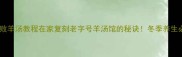 零失败羊汤教程在家复刻老字号羊汤馆的秘诀冬季养生必备