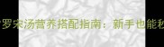 5步搞定零失败家常罗宋汤营养搭配指南新手也能秒变大厨的快手菜食谱