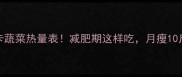 30种低卡蔬菜热量表减肥期这样吃月瘦10斤不反弹