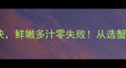 蒸螃蟹牢记3大秘诀鲜嫩多汁零失败从选蟹到蘸料搭配全攻略