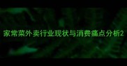 家常菜外卖行业现状与消费痛点分析