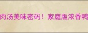 5步秘方解锁鸭肉汤美味密码家庭版浓香鸭汤制作全攻略