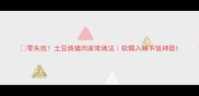 零失败土豆烧猪肉家常做法软糯入味下饭神器